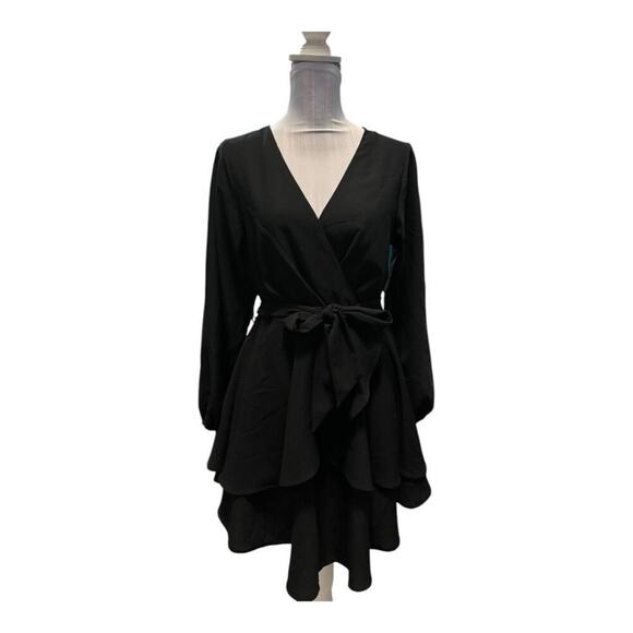 Black Dress Ruffles Size S - Picture 1 of 3